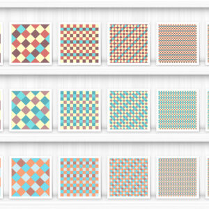 30 French Checkered Patterns Samples on Shelves Preview 6 of 10