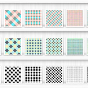 30 French Checkered Patterns Samples on Shelves Preview 7 of 10