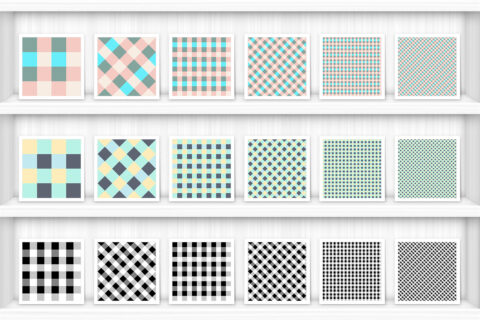 30 French Checkered Patterns Samples on Shelves Preview 7 of 10
