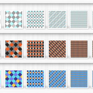 30 French Checkered Patterns Samples on Shelves Preview 8 of 10
