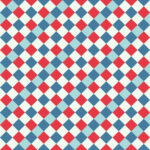 Red Blue White Seamless Diagonal French Checkered Pattern. Inclined Colorful Fabric Check Pattern Background. 45 degrees Classic Checker Pattern Design Texture.
