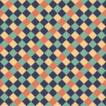 Yellow Orange Green Black Seamless Diagonal French Checkered Pattern. Inclined Colorful Fabric Check Pattern Background. 45 degrees Classic Checker Pattern Design Texture.