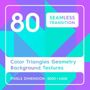 80 Color Triangles Geometry Background Textures Square Cover Preview