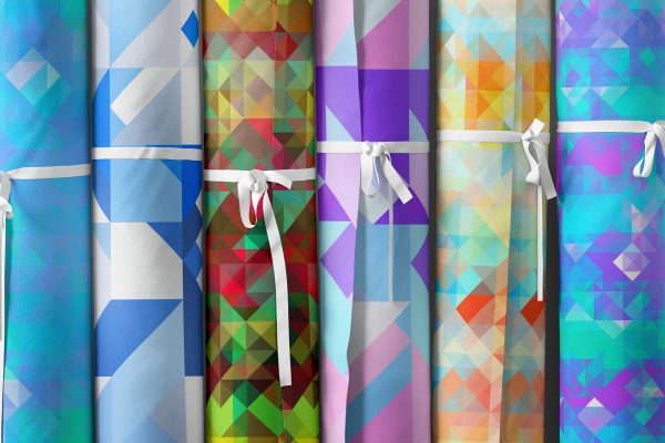 80 Color Triangles Geometry Background Textures Textile Fabric Rolls Preview