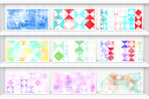 80 Color Triangles Geometry Background Textures Shelves Showcase Preview