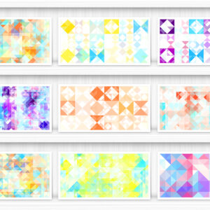 80 Color Triangles Geometry Background Textures Shelves Showcase Preview