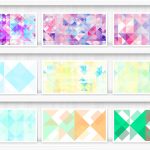 80 Color Triangles Geometry Background Textures Shelves Showcase Preview