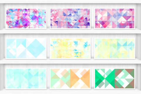 80 Color Triangles Geometry Background Textures Shelves Showcase Preview