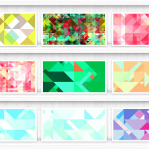 80 Color Triangles Geometry Background Textures Shelves Showcase Preview