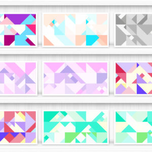 80 Color Triangles Geometry Background Textures Shelves Showcase Preview