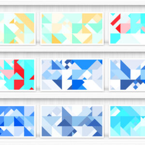 80 Color Triangles Geometry Background Textures Shelves Showcase Preview