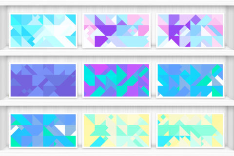 80 Color Triangles Geometry Background Textures Shelves Showcase Preview