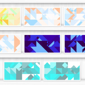 80 Color Triangles Geometry Background Textures Shelves Showcase Preview