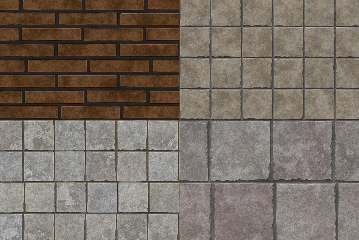 Aged Stone Tiles. Seamless Texture Preview