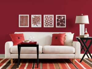 Home Interior with Shades of Red 1