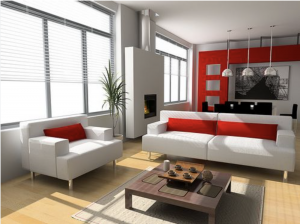 Home Interior with Shades of Red 3