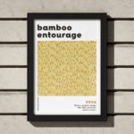 Poster Print with Bamboo Textures Picture