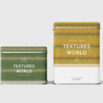 Bamboo Textures Metal Tins Boxes