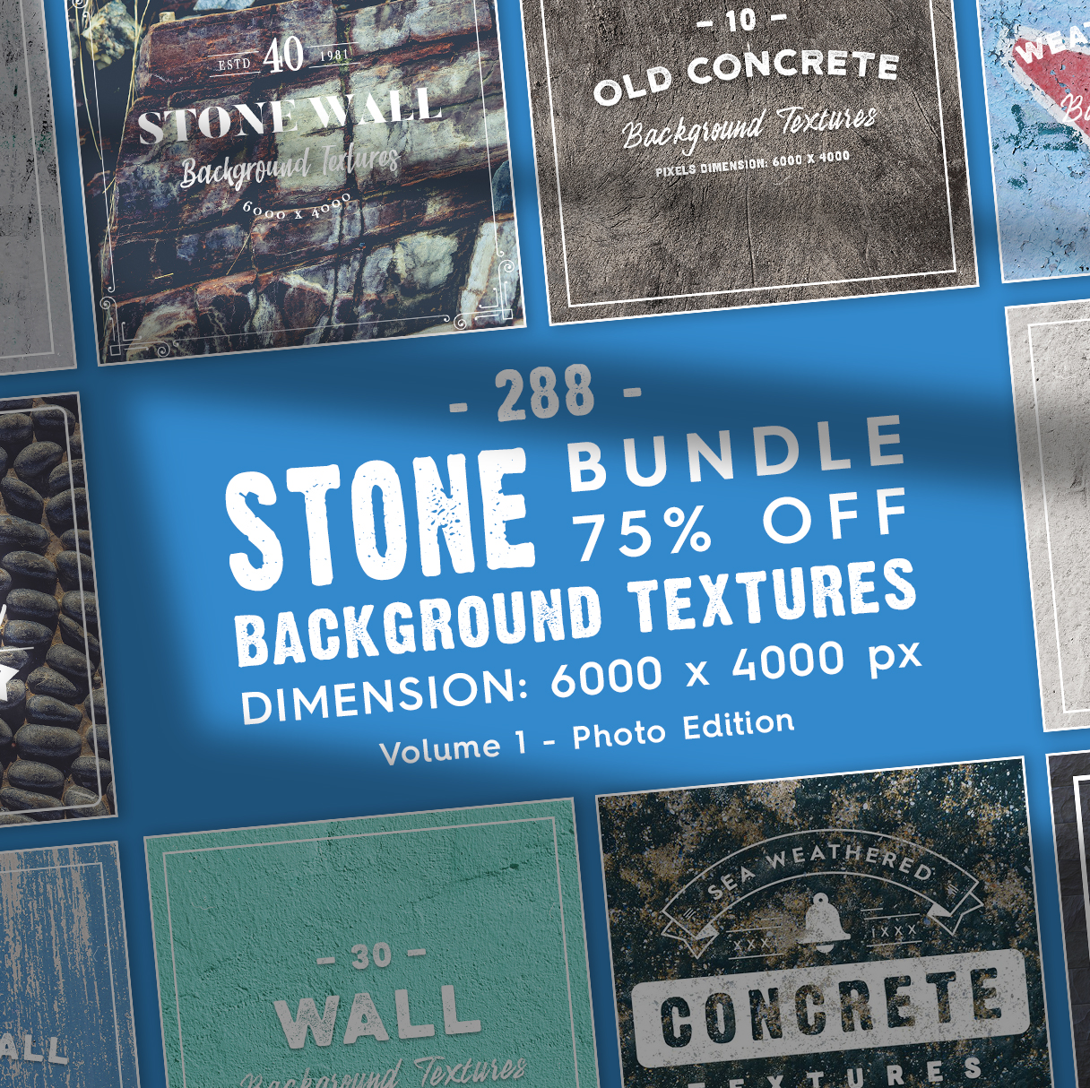 Stone Background Textures Bundle Vol.1 – Photo Edition Cover