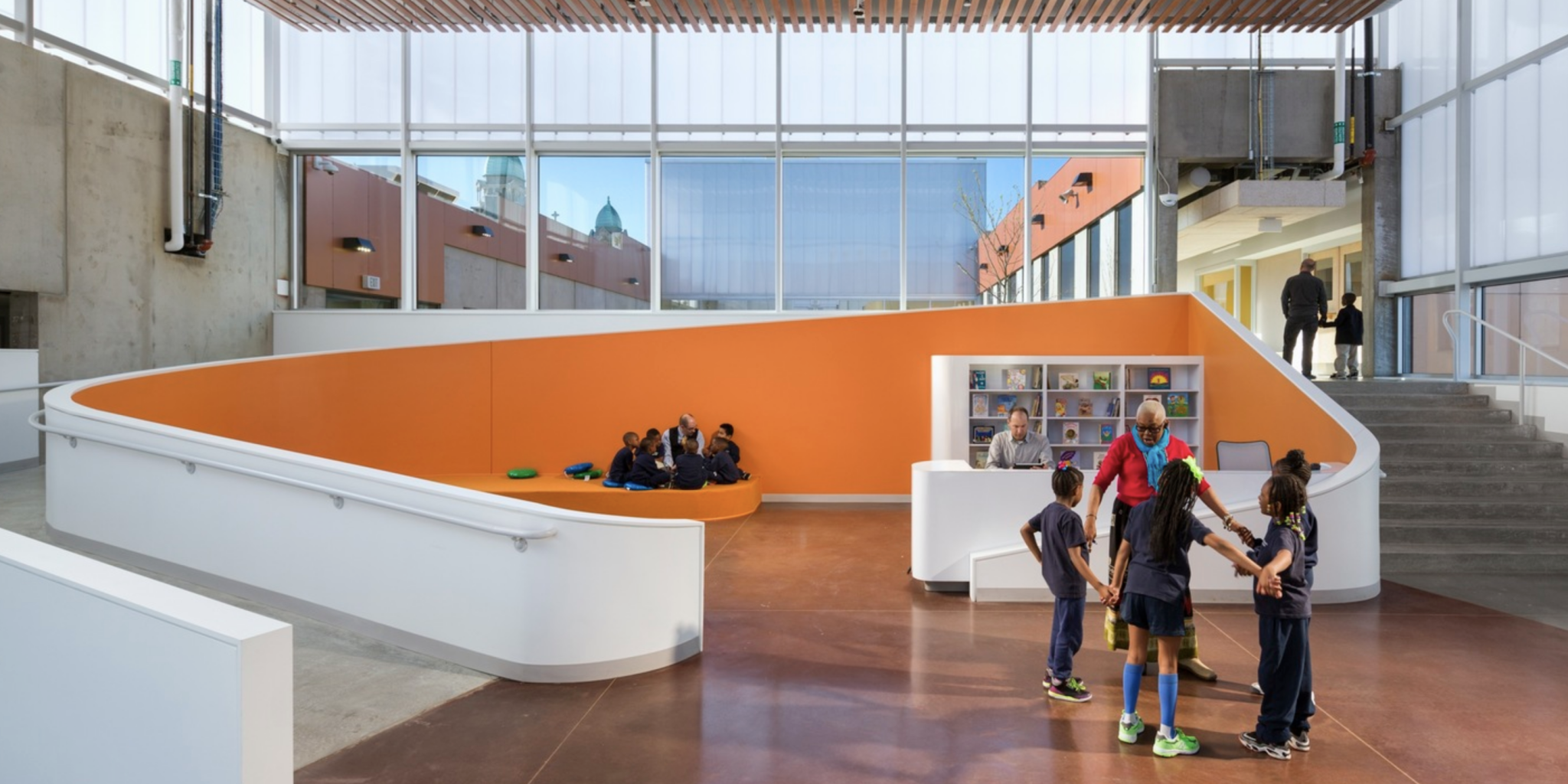 Orange Textures In Public Interior Design. Pic 2.