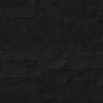Black outdoor stone cladding seamless surface. Stone tiles facing house wall.