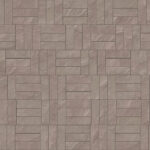 Peach outdoor stone cladding seamless surface. Stone tiles facing house wall.