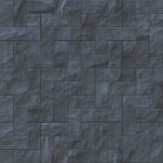 Cobalt outdoor stone cladding seamless surface. Stone tiles facing house wall.