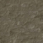 Tan outdoor stone cladding seamless surface. Stone tiles facing house wall.