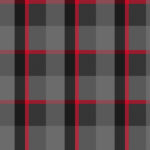 Red blue grey woolen cotton wear textile background. Seamless flannel texture. Fustian clothes fabric surface pattern. Checkered material backdrop.