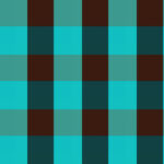 Brown blue fustian clothes fabric surface pattern. Checkered material backdrop. Woolen cotton wear textile background. Seamless flannel texture.