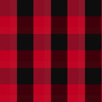 Red woolen cotton wear textile background. Seamless flannel texture. Fustian clothes fabric surface pattern. Checkered material backdrop.
