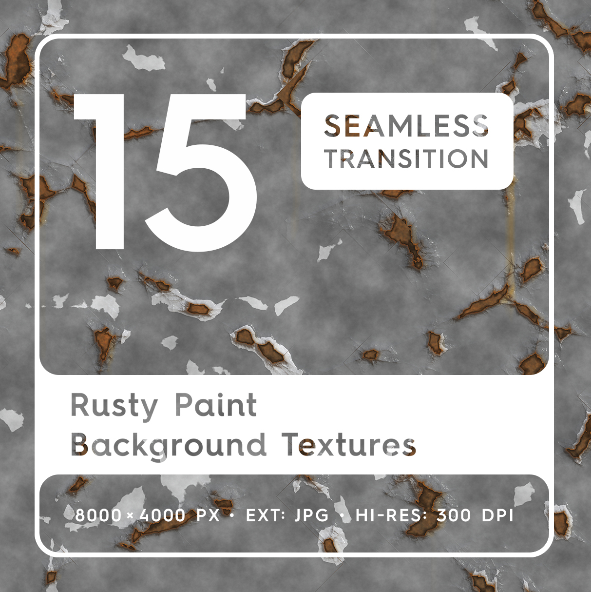 15 Rusty Paint Background Textures Square Cover