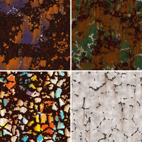 15 Rusty Paint Background Textures Square Samples Preview - 2