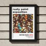 Rusty Paint Background Textures Exposition Poster Print
