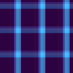 Lilac blue checkered material backdrop. Woolen cotton wear textile background. Seamless flannel texture. Fustian clothes fabric surface pattern.