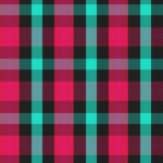Turquoise pink woolen cotton wear textile background. Seamless flannel texture. Fustian clothes fabric surface pattern. Checkered material backdrop.
