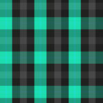 Turquoise grey checkered material backdrop. Woolen cotton wear textile background. Seamless flannel texture. Fustian clothes fabric surface pattern.