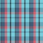 Blue pink fustian clothes fabric surface pattern. Checkered material backdrop. Woolen cotton wear textile background. Seamless flannel texture.