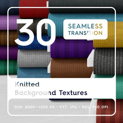30 Knitted Background Textures Square Cover