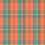 Blue turquoise red peach fustian clothes fabric surface pattern. Checkered material backdrop. Woolen cotton wear textile background. Seamless flannel texture.