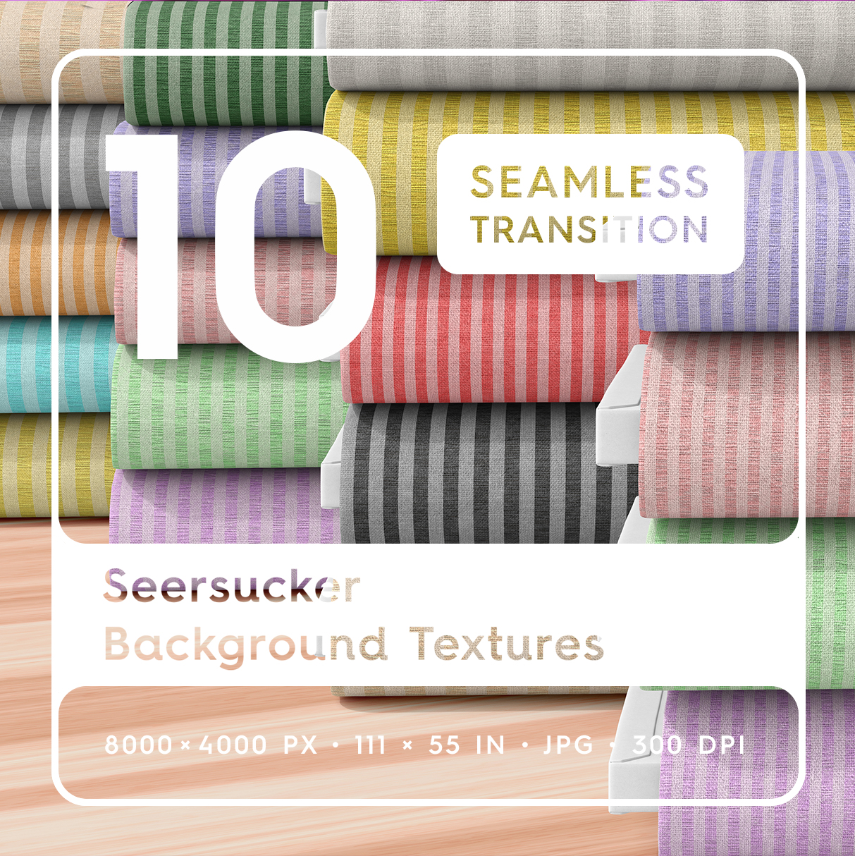 10 Seersucker Background Textures Square Cover