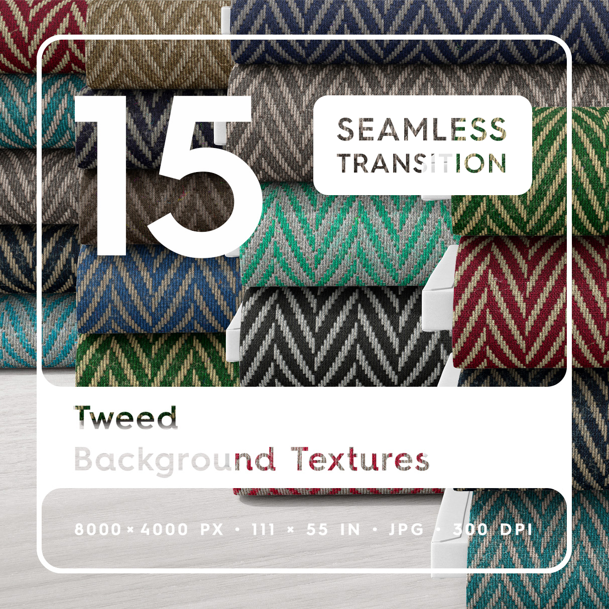 15 Tweed Background Textures Square Cover