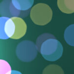 Green blue bright glowing colorful pattern. Defocused sweet design. Bokeh background. Blurred colored texture. Happy color love creative backdrop.