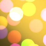 Yellow bright glowing colorful pattern. Defocused sweet design. Bokeh background. Blurred colored texture. Happy color love creative backdrop.