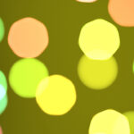 Yellow bokeh background. Blurred colored texture. Happy color love creative backdrop. Bright glowing colorful pattern. Defocused sweet design.