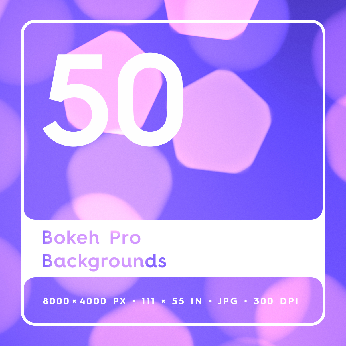 50 Bokeh Pro Backgrounds Square Cover