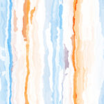 Blue orange color streaks line background. Colored striped smooth blending texture. Color lined transitions pattern. Awesome colorful dynamics surface.