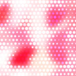 Red pink dots color background. Blurred dotted colored texture. Happy circles color love creative backdrop. Bright rings glowing colorful pattern. Simple sweet design.