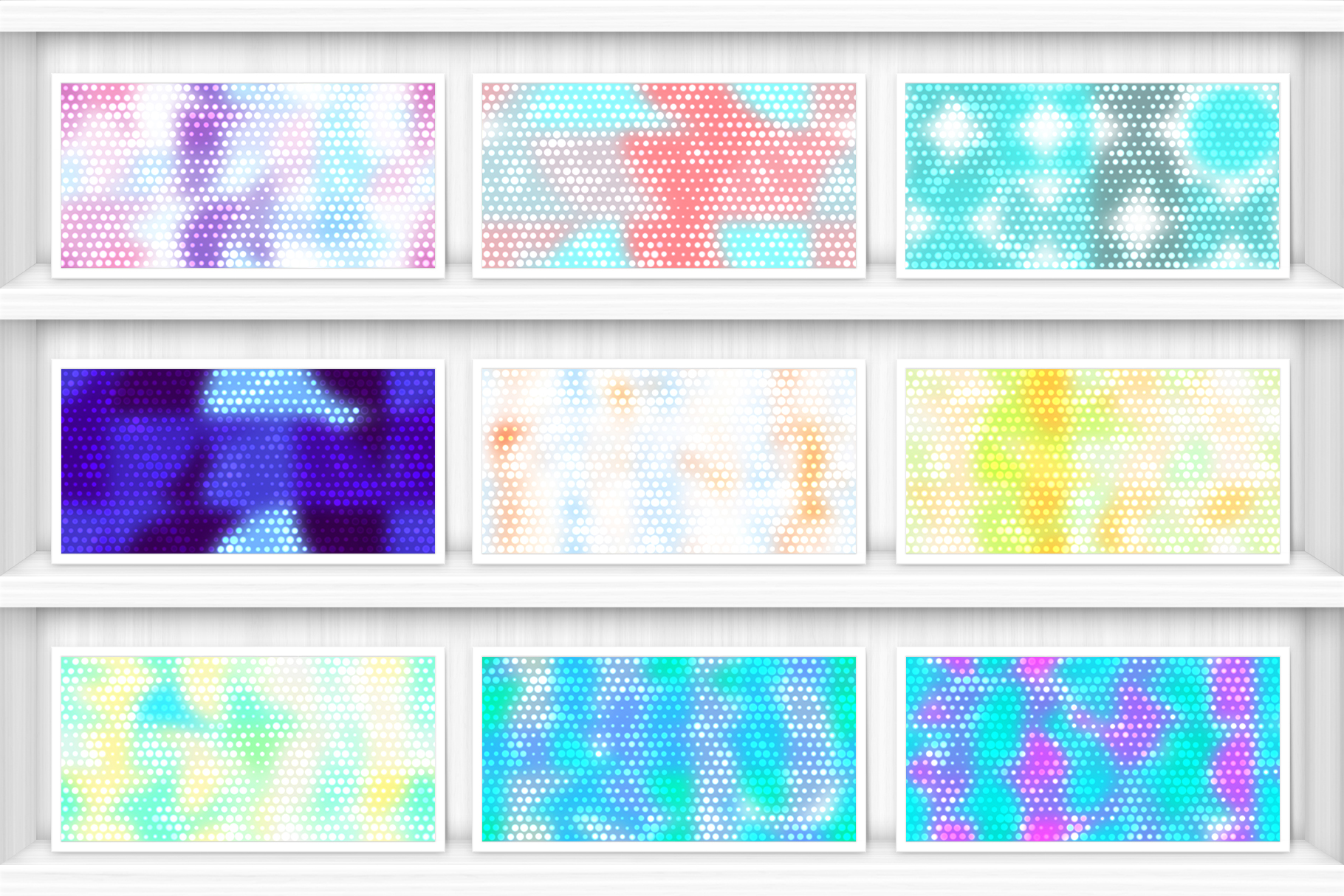 50 Shining Dotty Backgrounds Samples Shelves Showcase - Part 1