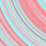 Blue pink colored curves background. Color arc bow surface. Amazing multicolor arch backdrop. Awesome colorful rounding pattern. Abstract school education design. Cool sun shining creative.